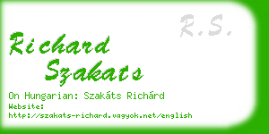 richard szakats business card